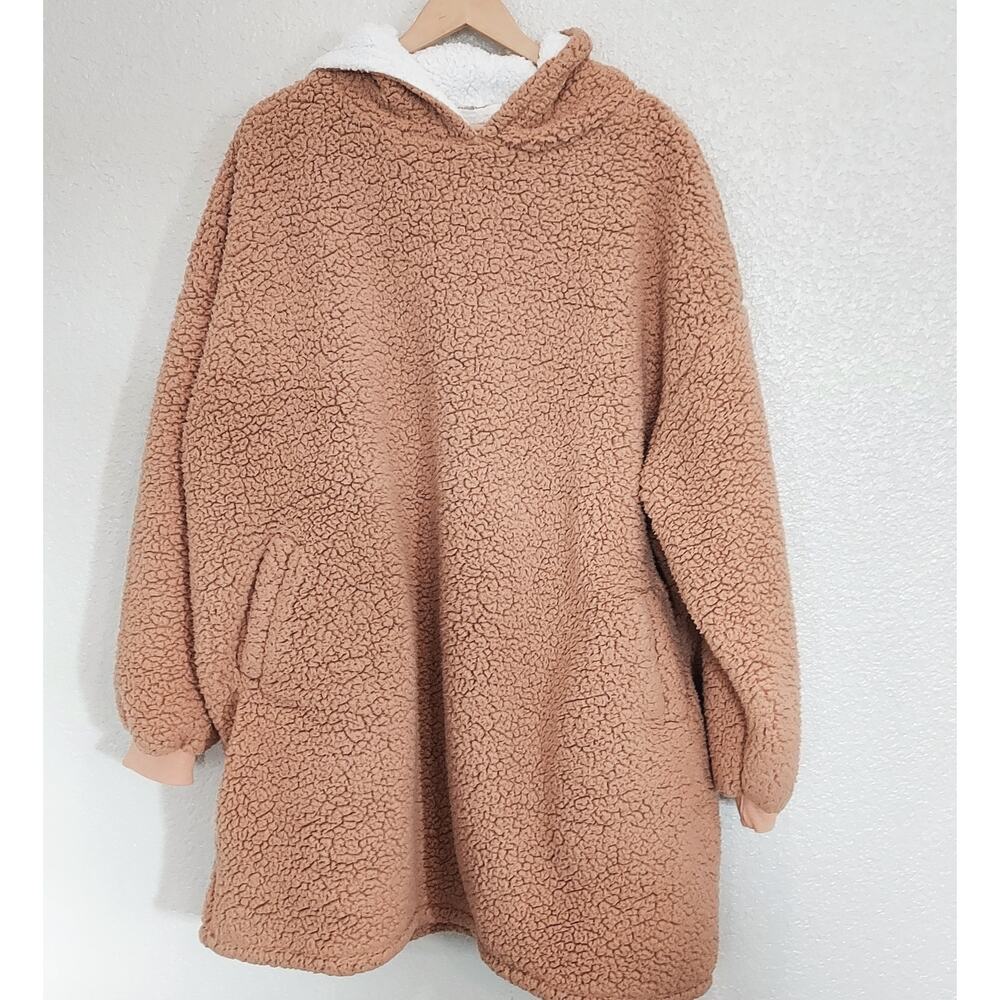 Teddy Tan Oversized Pullover Sleep Sweater